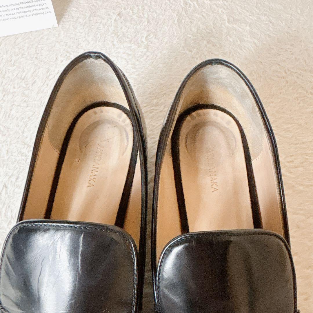 AKIRANAKA アキラナカ Kauri トンボ ローファー 38 黒