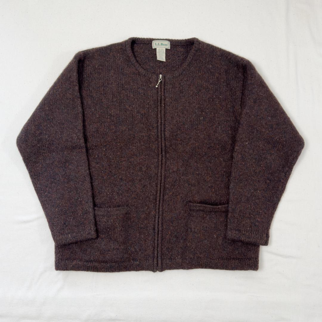 LL Bean ジップアップニット