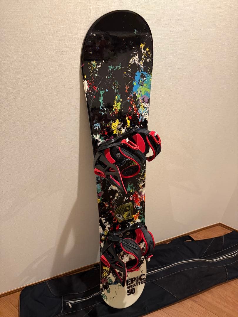 早い者勝ち美品 150cm スノーボード ビンディング セット ケース付 初心者