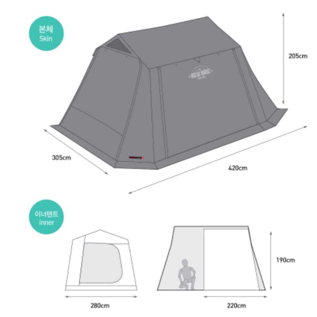 KAZMI カズミ テント3〜4人用 シェルター インナーテント グランドシート