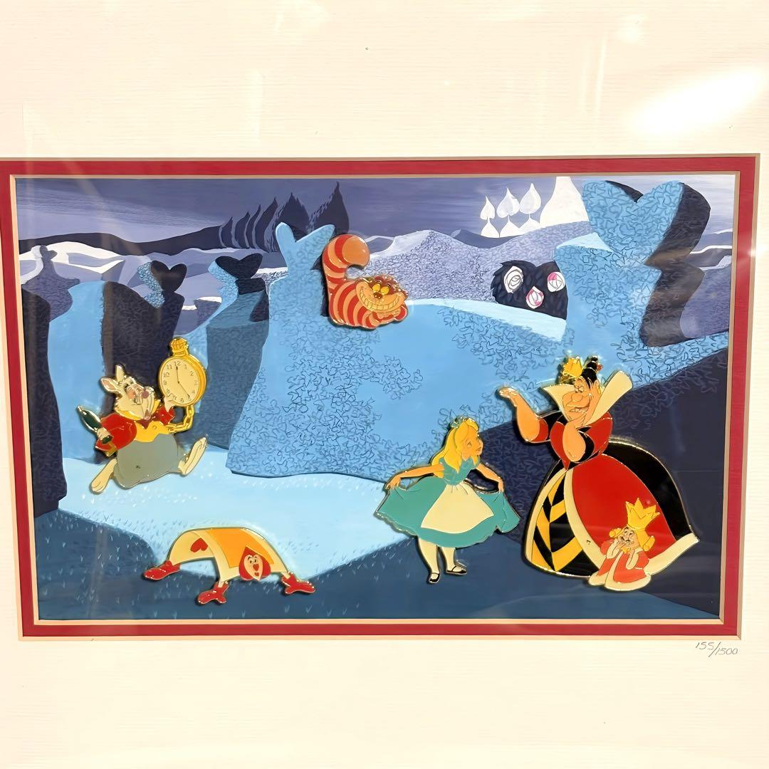 激レア‼︎ ディズニー　不思議の国のアリス　ピンバッジ　額装ピンセット　フレーム