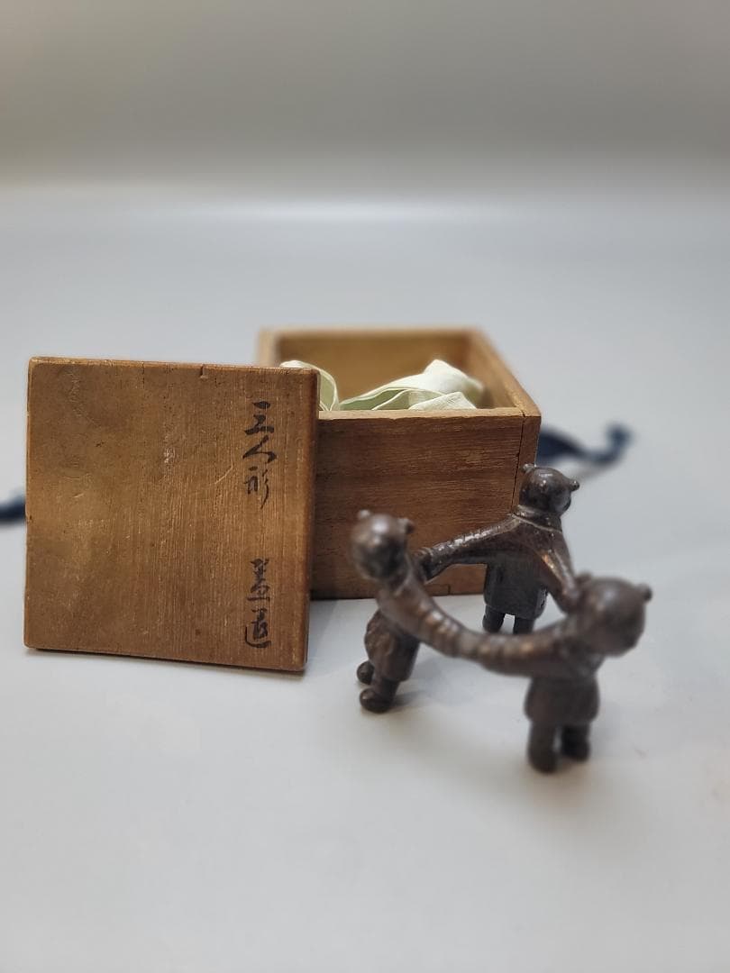 茶道具 古銅 三唐子 蓋置 骨董品 古美術