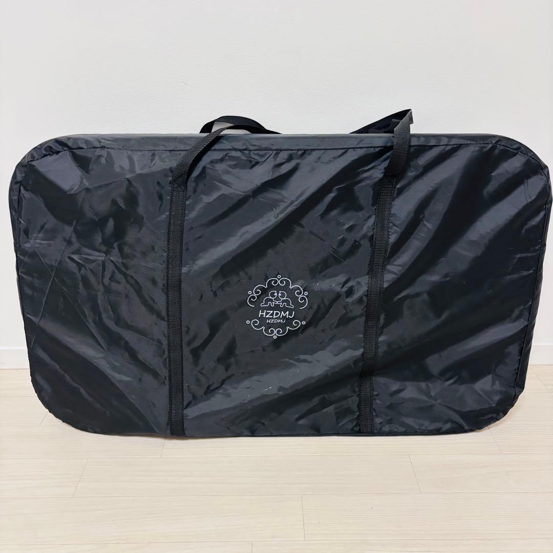 【美品】HZDMJ ベビーベッド　ベージュ　折り畳み 添い寝　ベッド