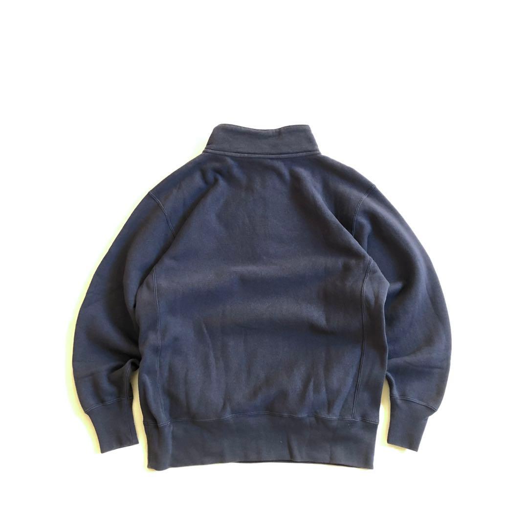Champion×BEAMS 別注 ハーフジップ スウェット 裏起毛 青タグ