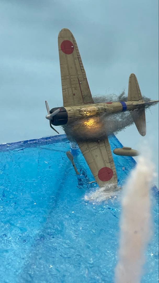 雷撃する九七艦攻　ジオラマ　レジン