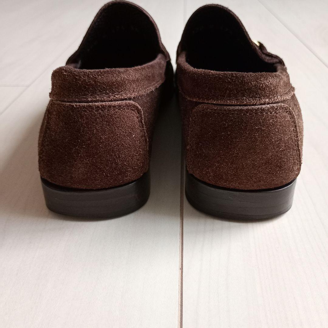 GUCCI　ホースビット　ローファー　スエード　ローカット　ブラウン　23cm