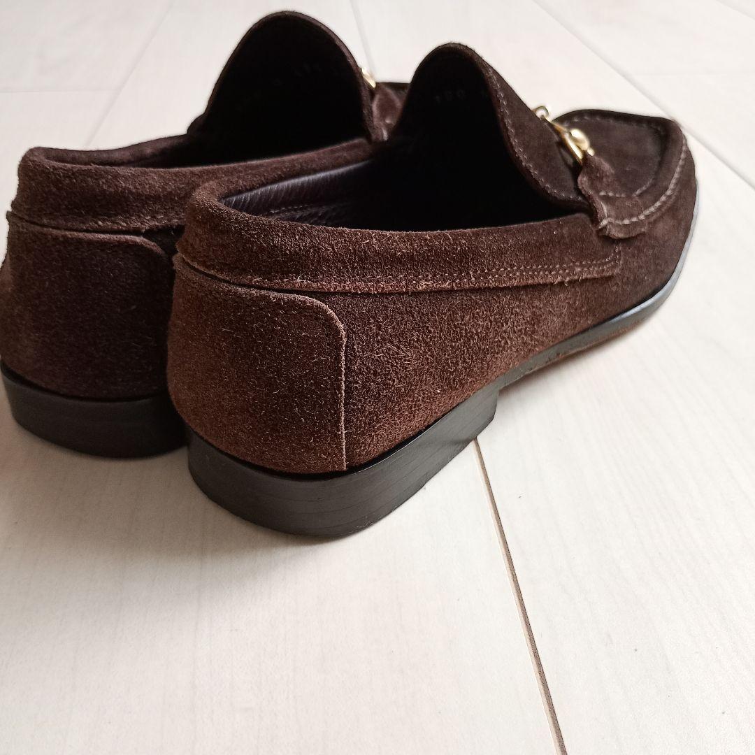 GUCCI　ホースビット　ローファー　スエード　ローカット　ブラウン　23cm