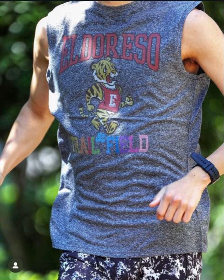 陸上用シャツ ELDORESO Wanjir Sleeveless(Charcoal)  S