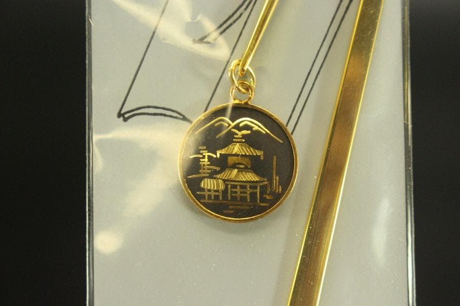 京都 象嵌 ペーパーナイフ ブックマーカー 未使用(A847)