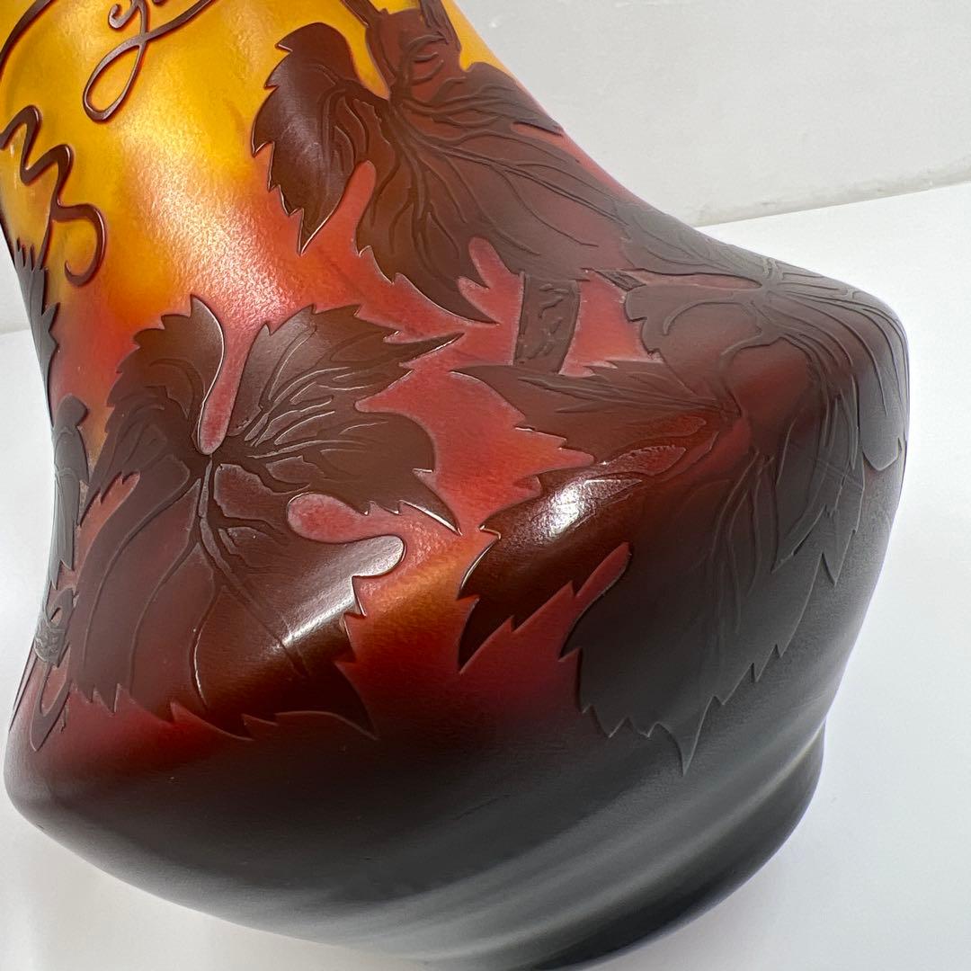 エミールガレ風花瓶　タカオ　36㎝　東里7-0816①