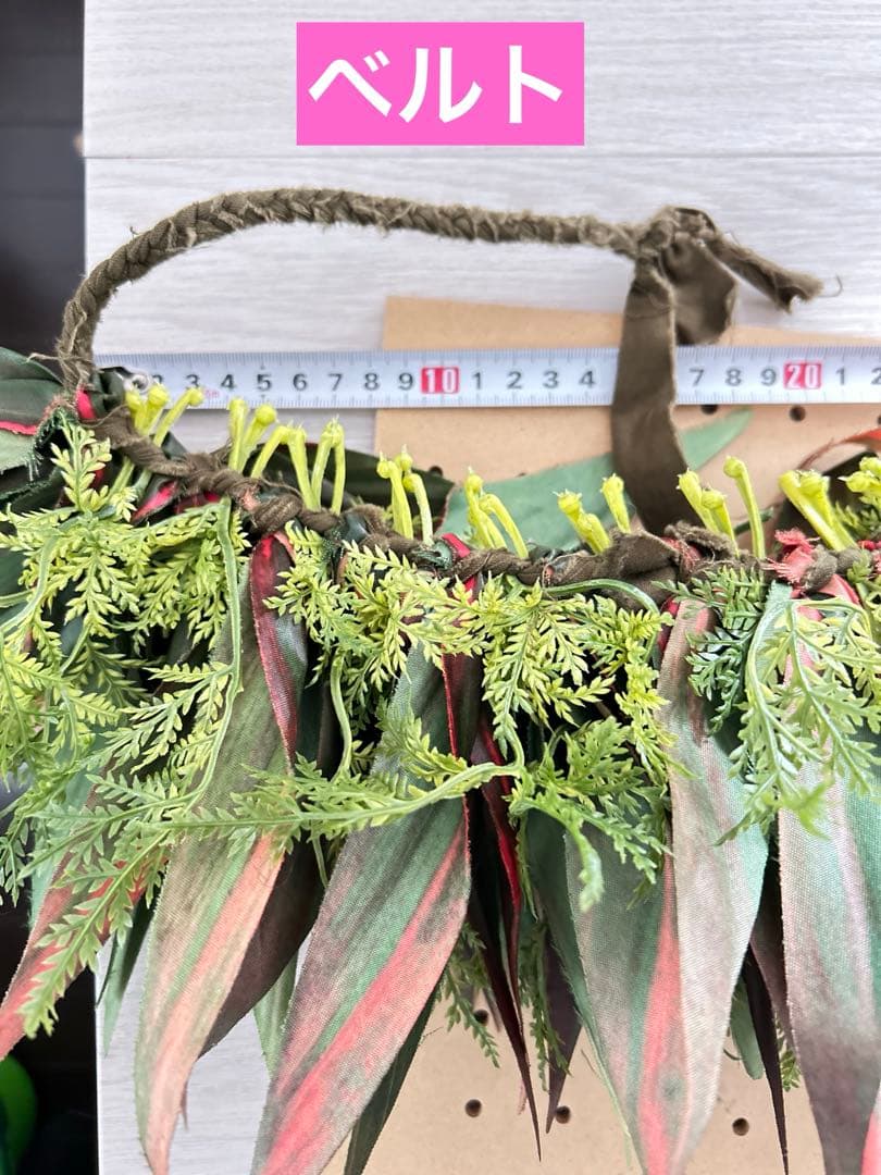 2215. タヒチアン　ティーリーフ　ヘッドバンド ヒップベルト　レイポウ