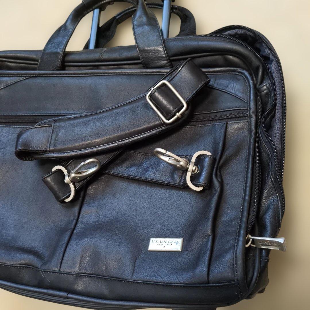 柔らかい高級本革3way自立キャリーオンバッグ　US LUGGAGE N.Y.