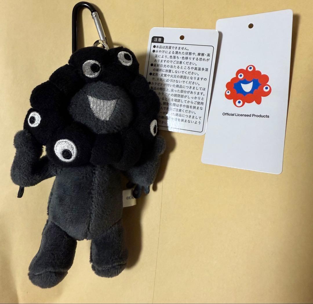 大阪万博 ミャクミャク カラビナ付き マスコット 黒 立ち