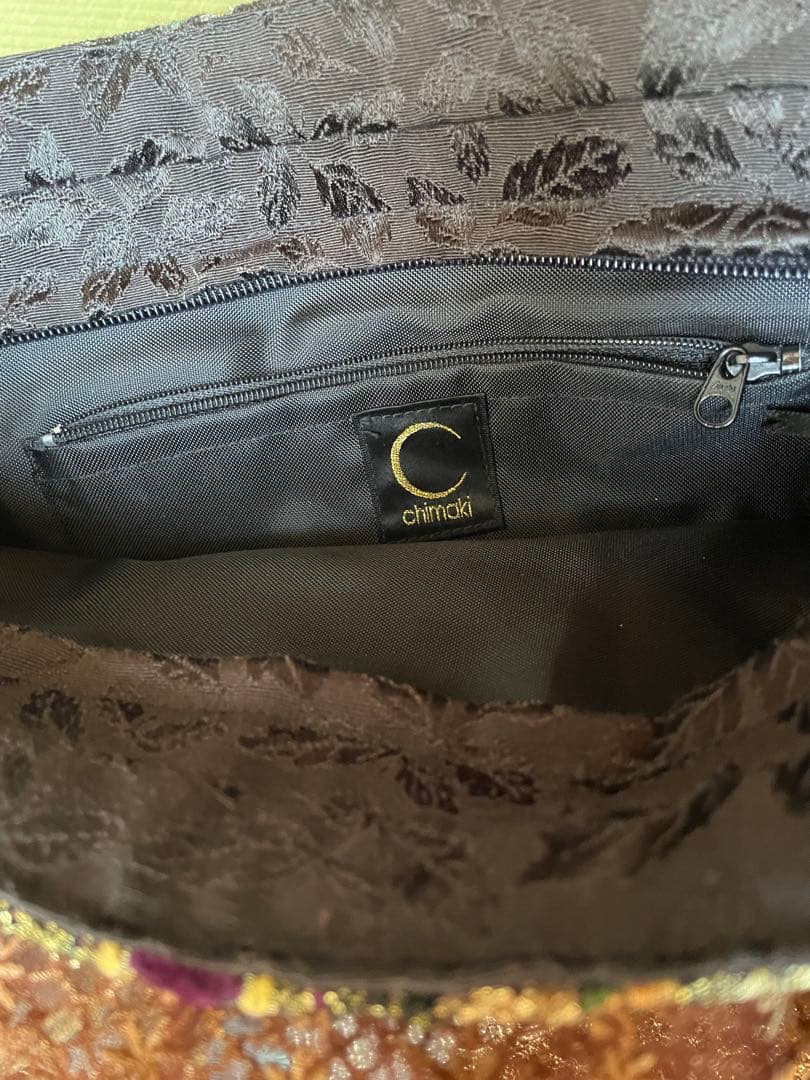 【希少、未使用品】Cimaki ちまき　両面ゴブラン生地使用　　ハンドバック