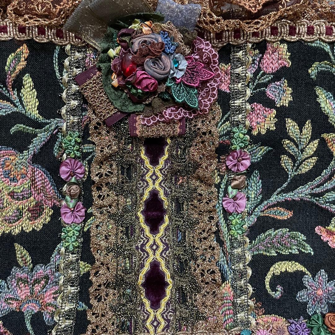 【希少、未使用品】Cimaki ちまき　両面ゴブラン生地使用　　ハンドバック