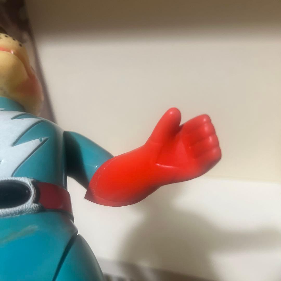 ブルマァク製 鉄人タイガーセブン ファイトグローブ付 ソフビ フィギュア 当時物