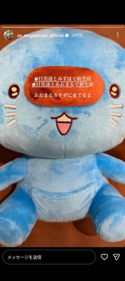 あおまる　ぬいぐるみ　目黒蓮　めめ