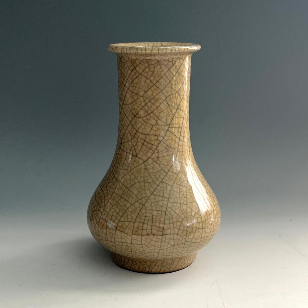 唐物 哥窯 瓶 明時代 中国美術 古玩 SN91