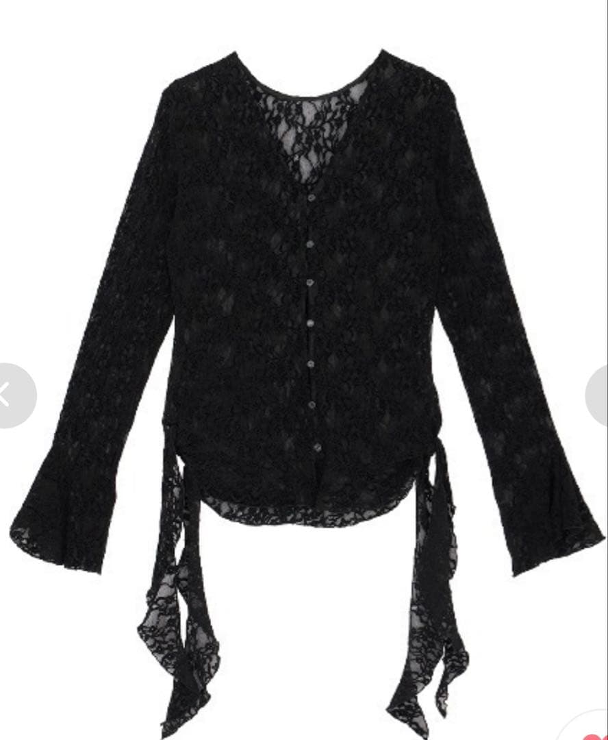 AMERIアメリUND 2WAY CUT LACE FRILL TOP レース