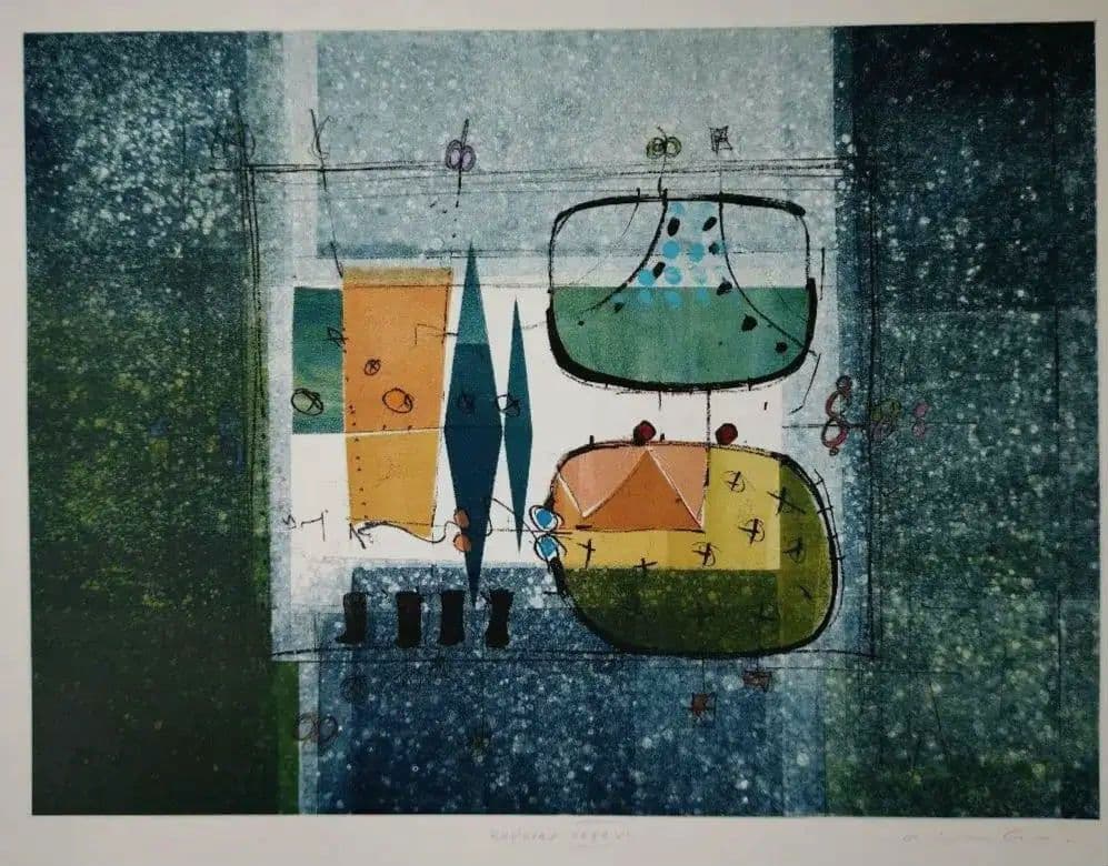 特価◯絵画　カラー銅版画　シ―ト