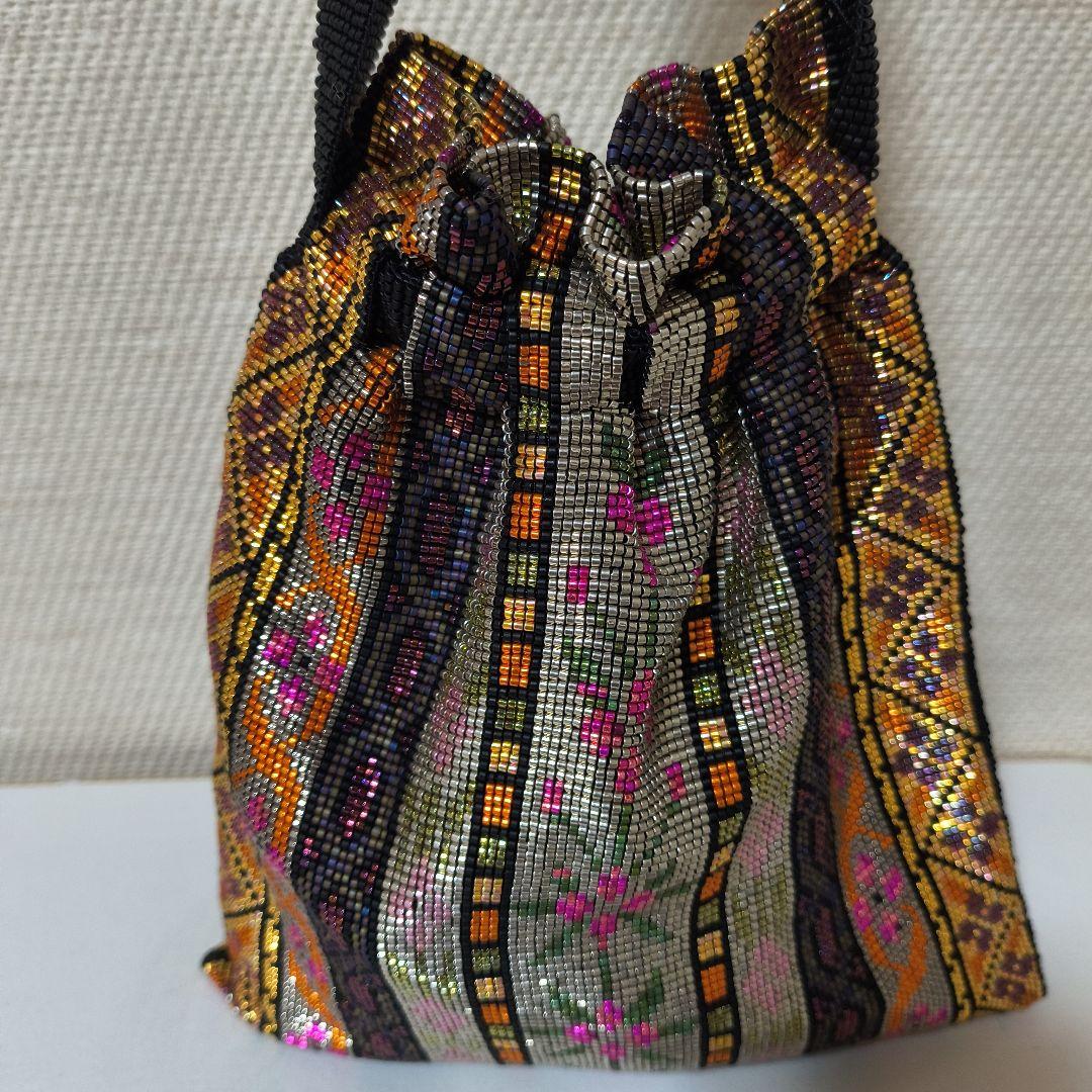 ビーズ 手織り バッグ 新品未使用 パーティ用 ハンドメイド 9-20