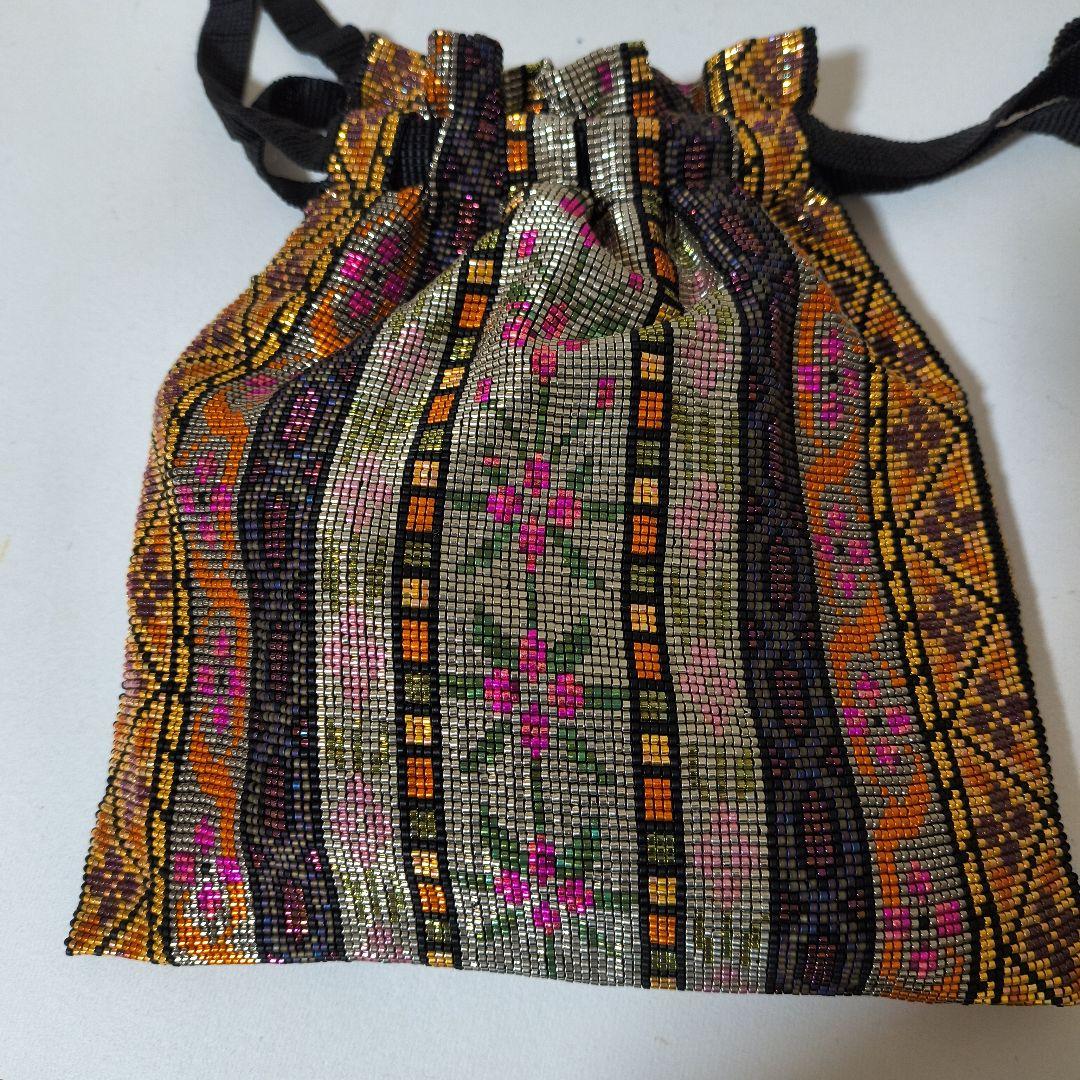 ビーズ 手織り バッグ 新品未使用 パーティ用 ハンドメイド 9-20