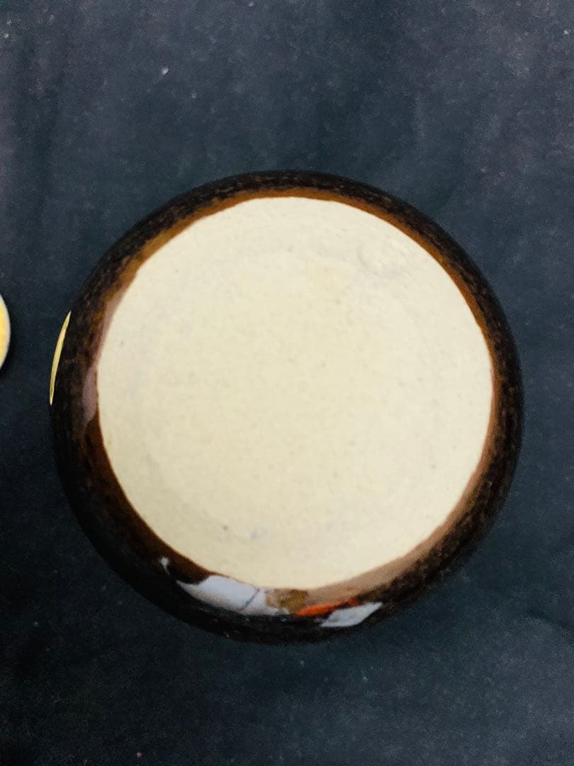 膳所焼　陽炎園　淡海ぜぜ　丸壷　茶入　共箱　茶道具