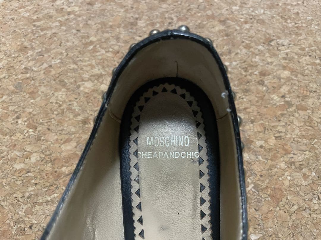 MOSCHINO ハート スタッズ レザー シューズ / モスキーノ