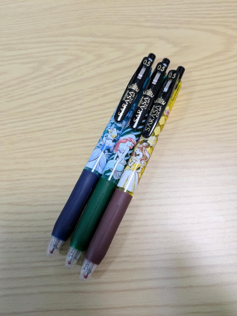 ゼブラ サラサクリップ Disney プリンセス 3本セット