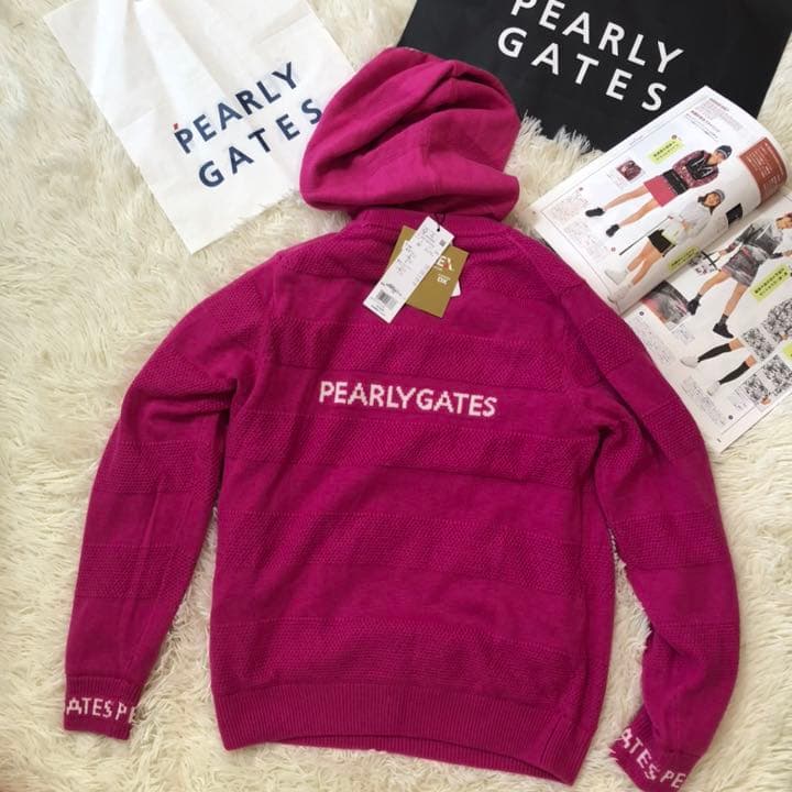 人気完売品パーリーゲイツカシミヤタッチ天竺鹿の子ニットプルオーバーサイズ2