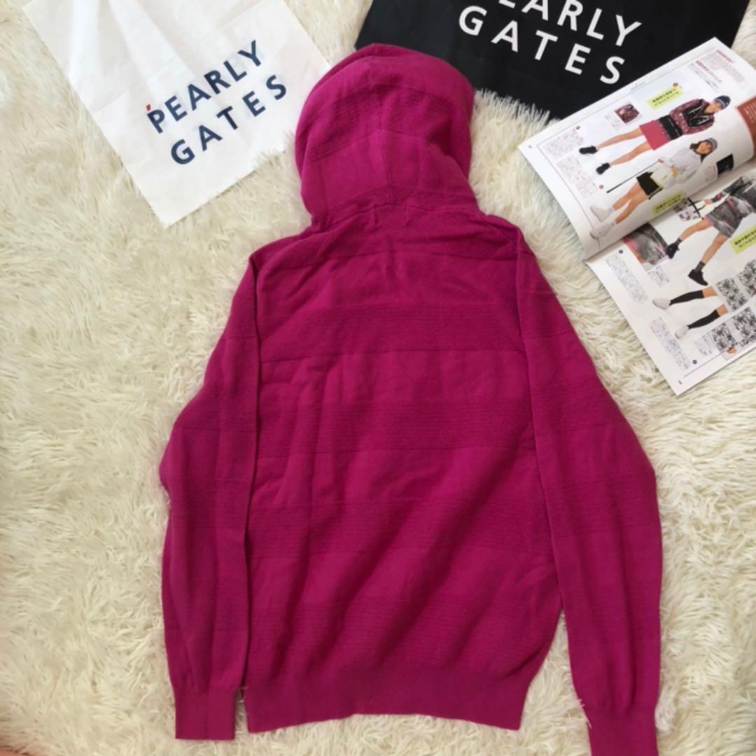 人気完売品パーリーゲイツカシミヤタッチ天竺鹿の子ニットプルオーバーサイズ2