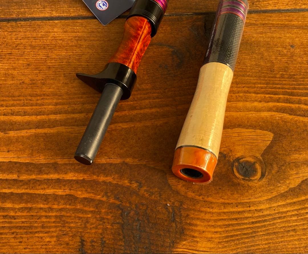 訳アリ　トラウトロッド　テレスコロッド　ウッドグリップ　ベイトロッド　カーボン製