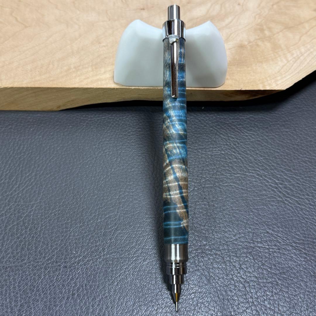 168栃トラ杢スタビ　木製シャーペン　最強低重心R② ステンレス