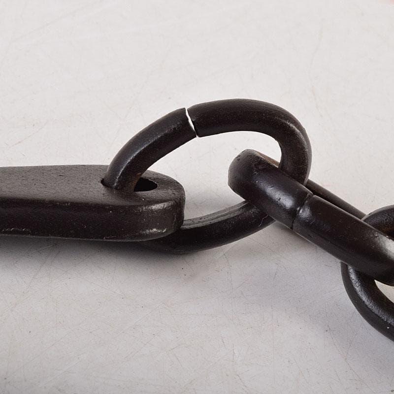 金工師　木村清五郎造　鉄製　さび色　板鎖　共箱　V　R9288