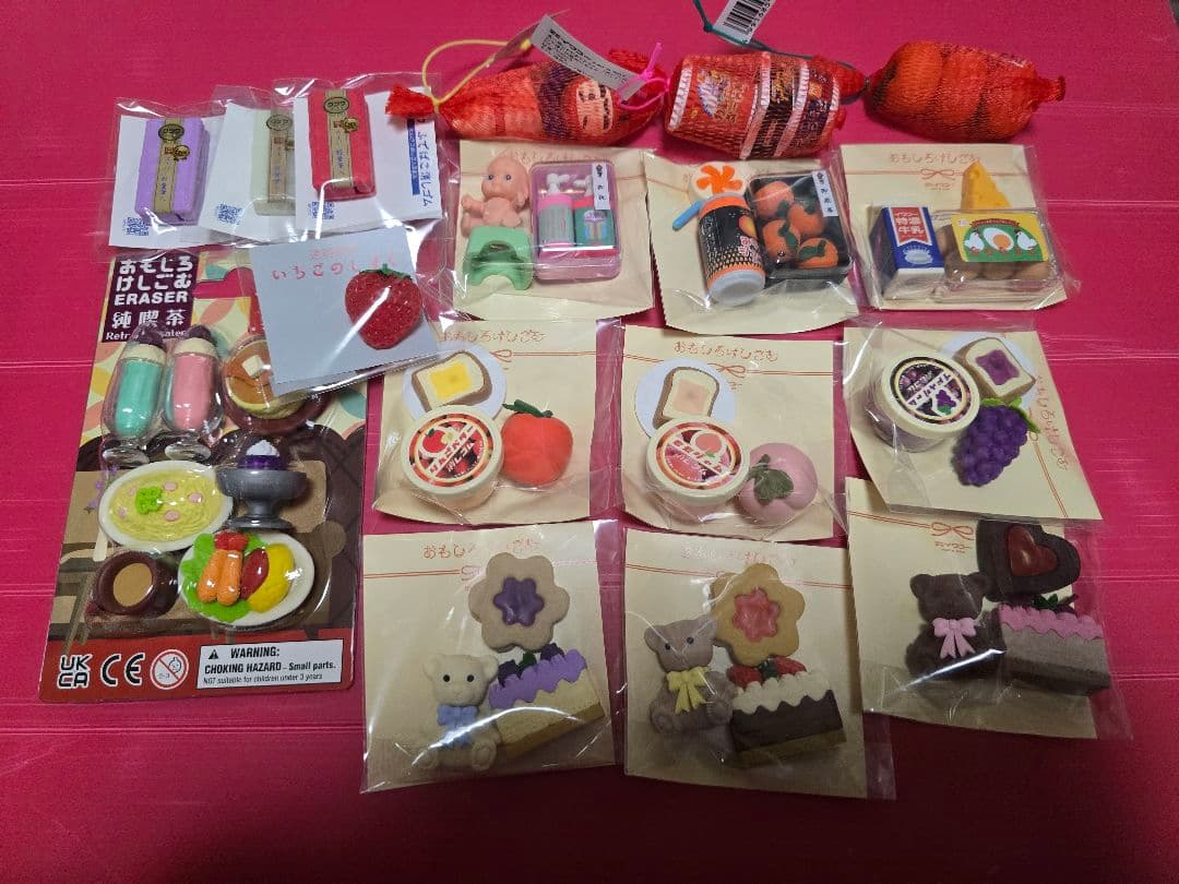 おもしろ消しゴム　イワコー　女子文具博　限定　セット　食べ物 ノベルティ 筆箱