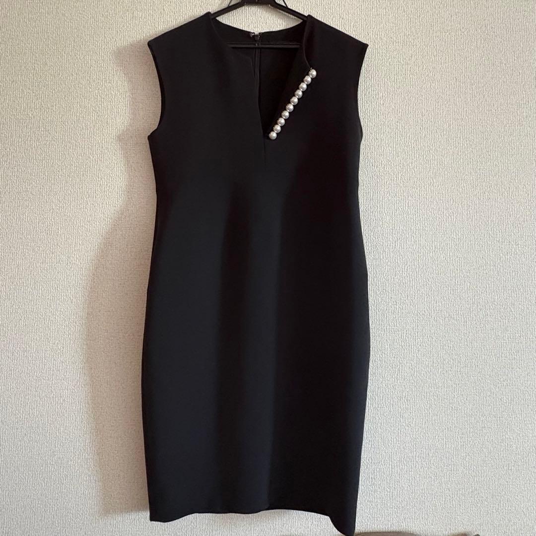 ヨーコチャン パール 定番ブラック ワンピース 希少な40サイズ