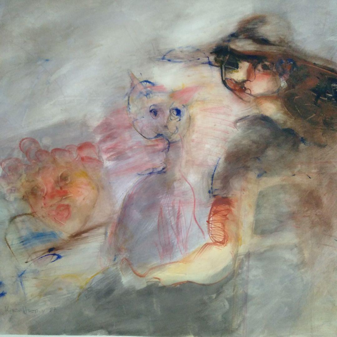 ロシア人作家の水彩画B　幻想的　抽象画　額無し