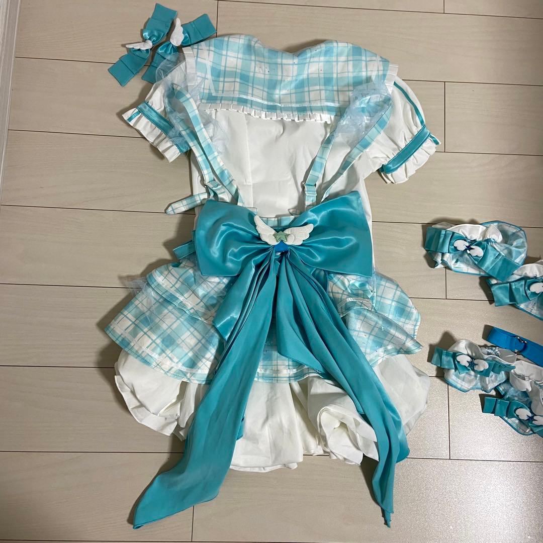 マリームーン　魔法少女　コスプレ　ファンシーチェックセーラー　ブルー　水色