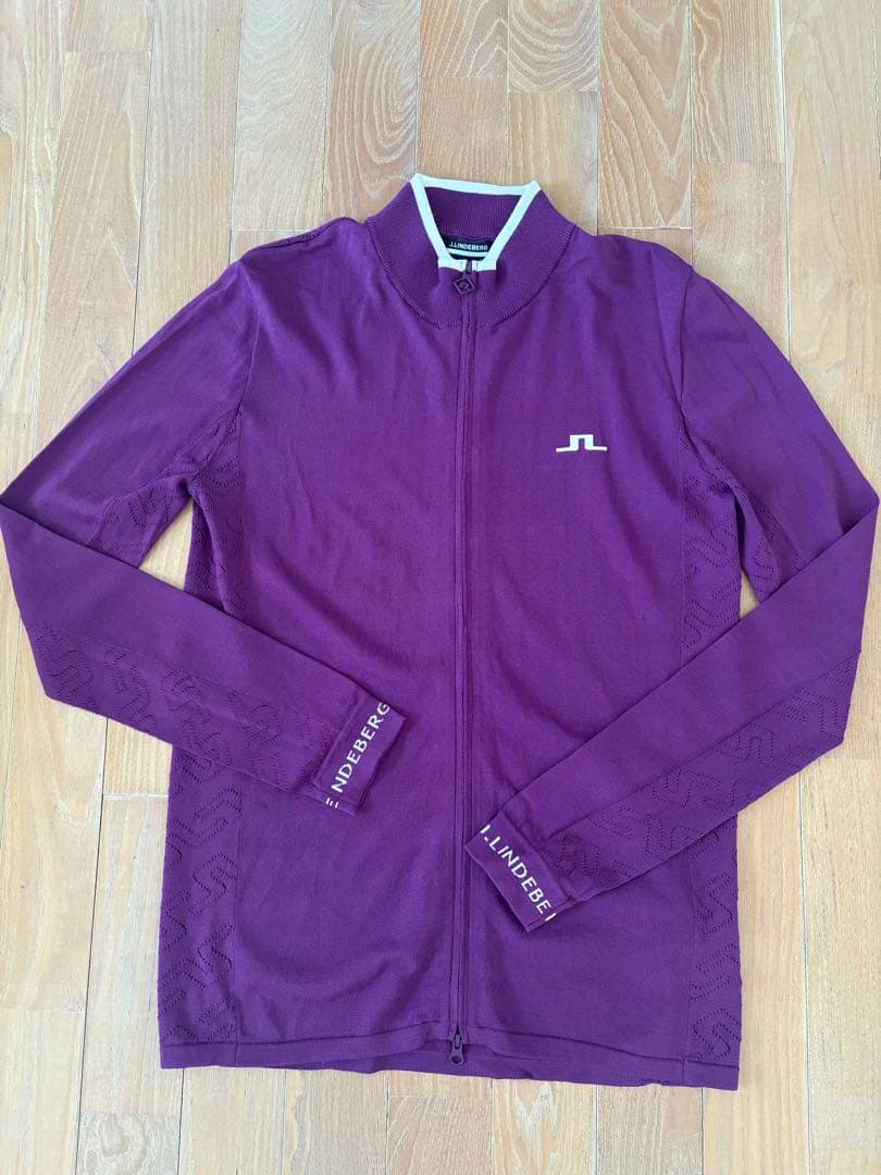 J.LINDEBERG パープル カーディガン Mサイズ