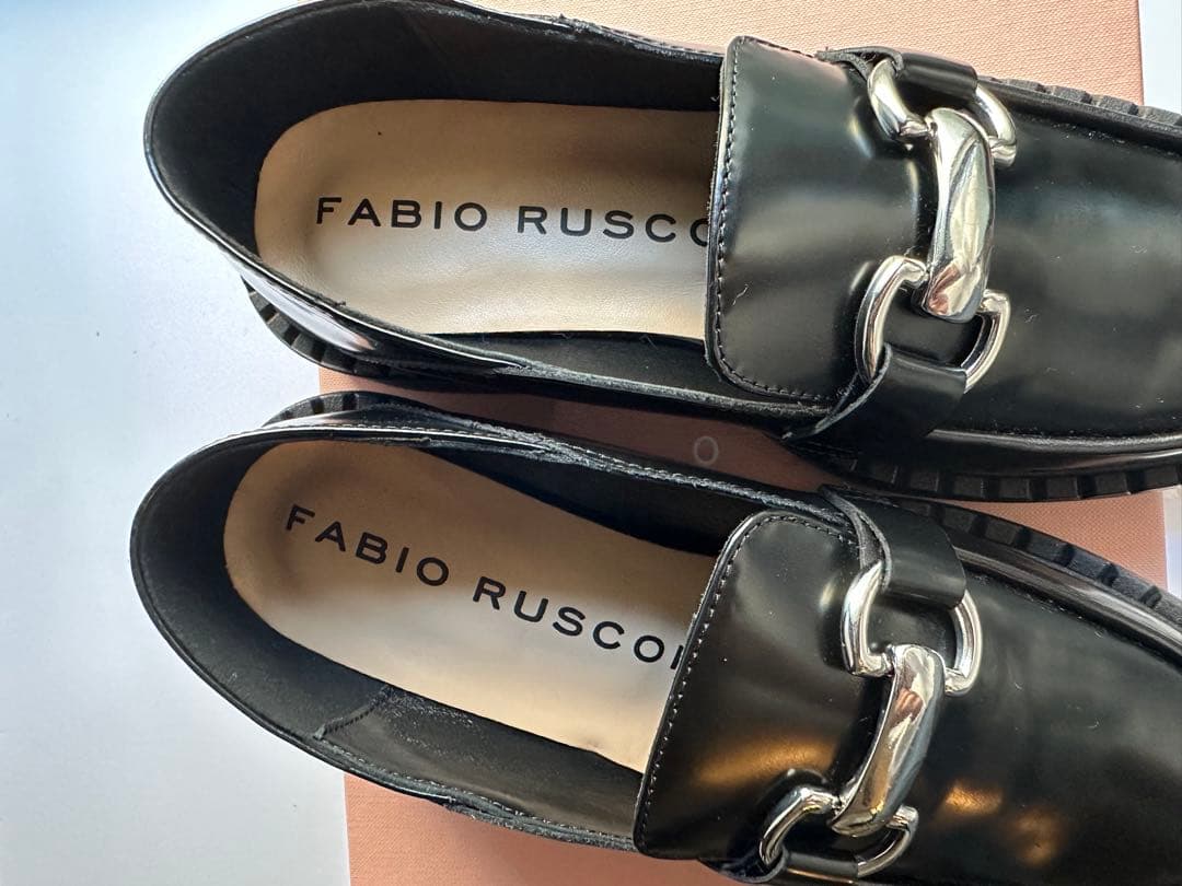 FABIO RUSCONI ファビオルスコーニ ビットローファー 36 黒新品