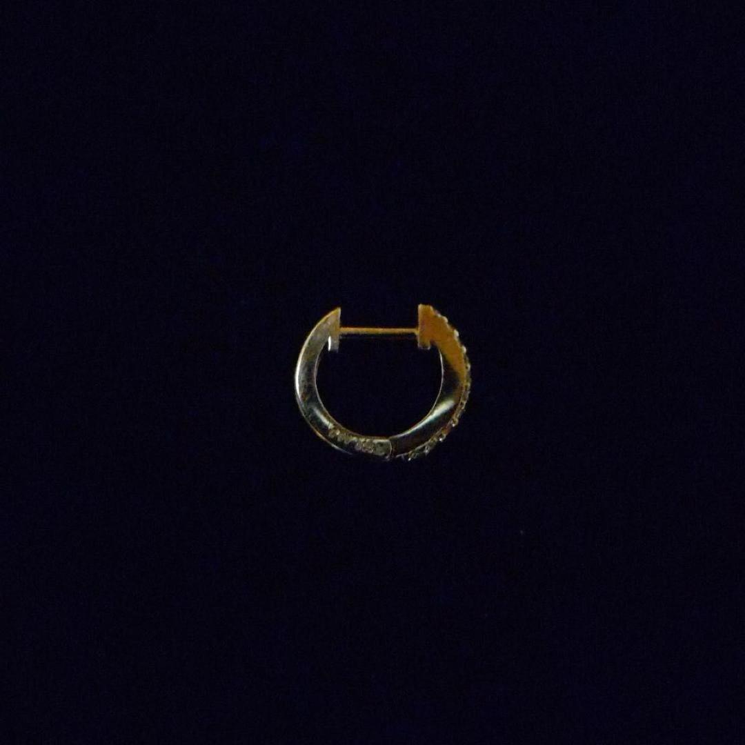 美品★Pt900 中折れ フ−プ ダイヤ 片耳 ピアス プラチナ ダイヤモンド