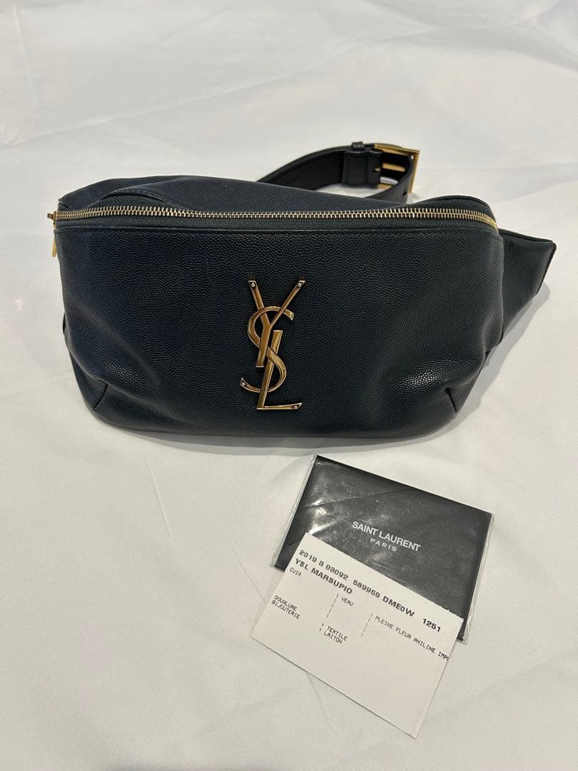 SAINT LAURENT ネイビー ボディバッグ