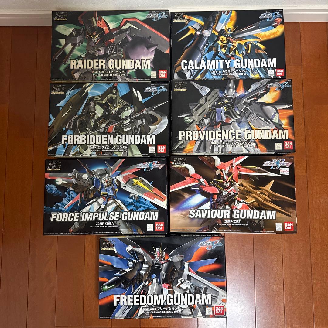 HG ガンプラセット ガンダムSEED 7点セット＋オマケ2点