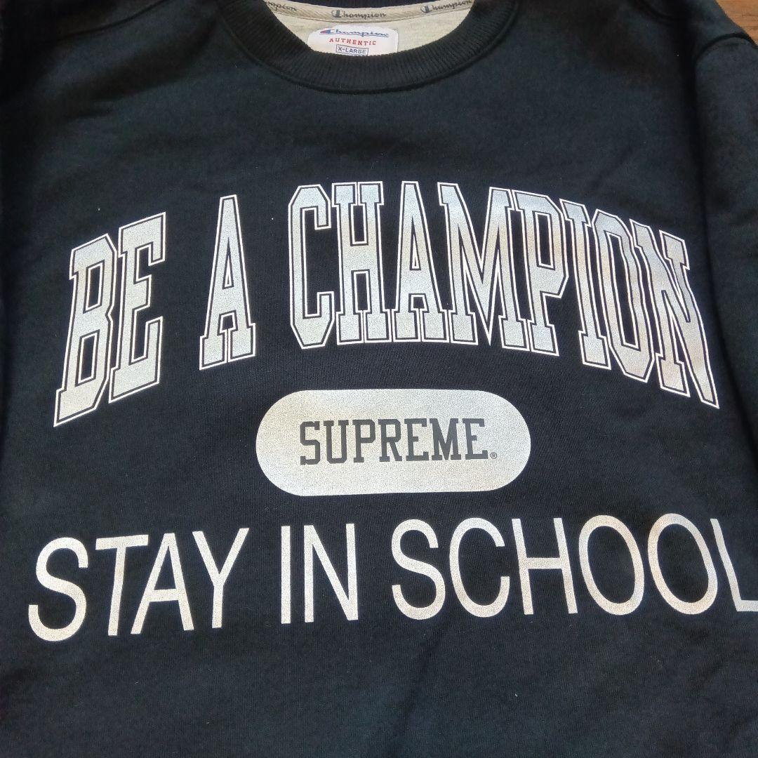 タ*ツ様 Champion Supremeコラボ スウェット XL ブラック