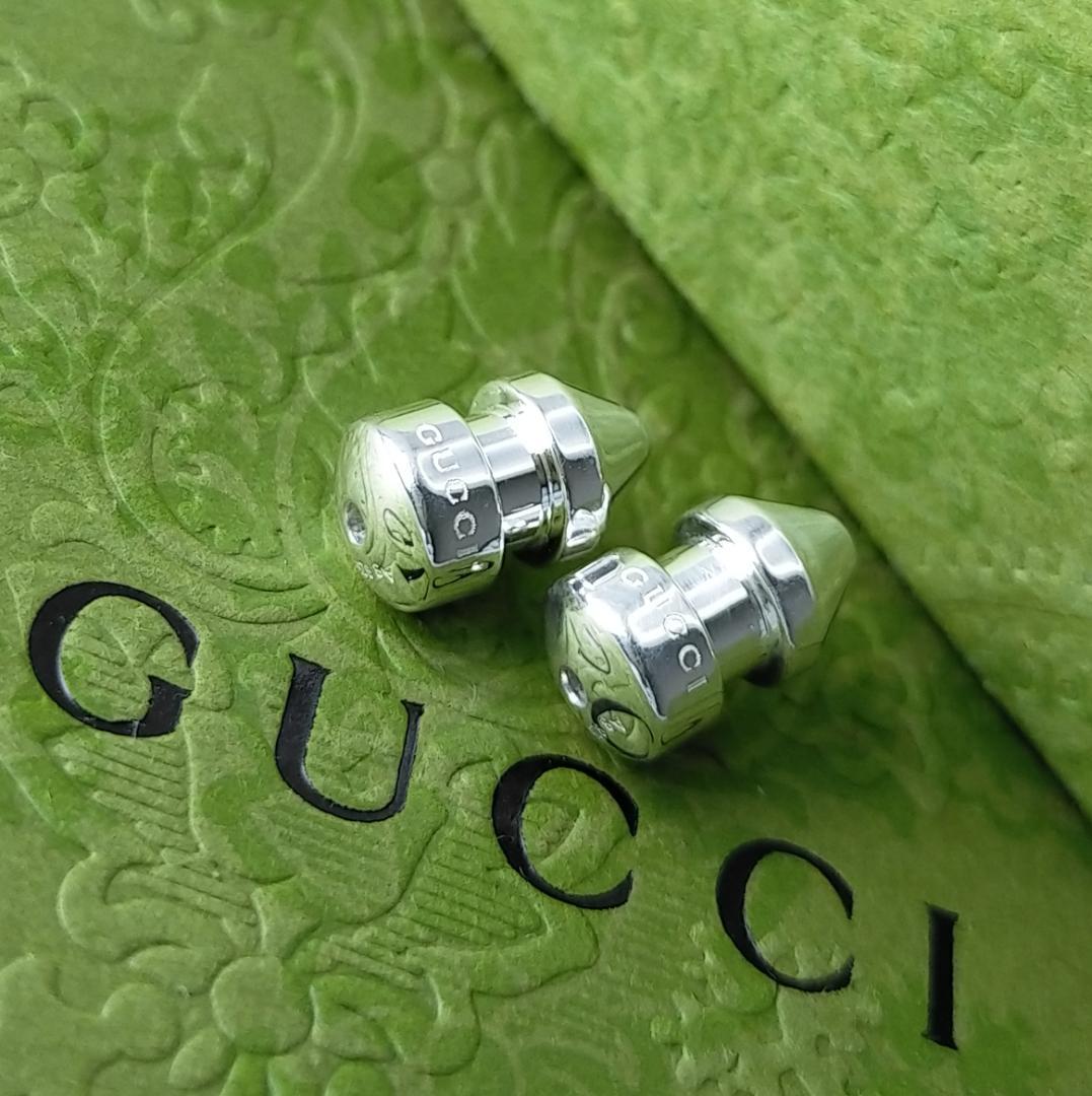 ★SALE★【GUCCI】インターロッキング　G　ボール　アシンメトリー　ピアス