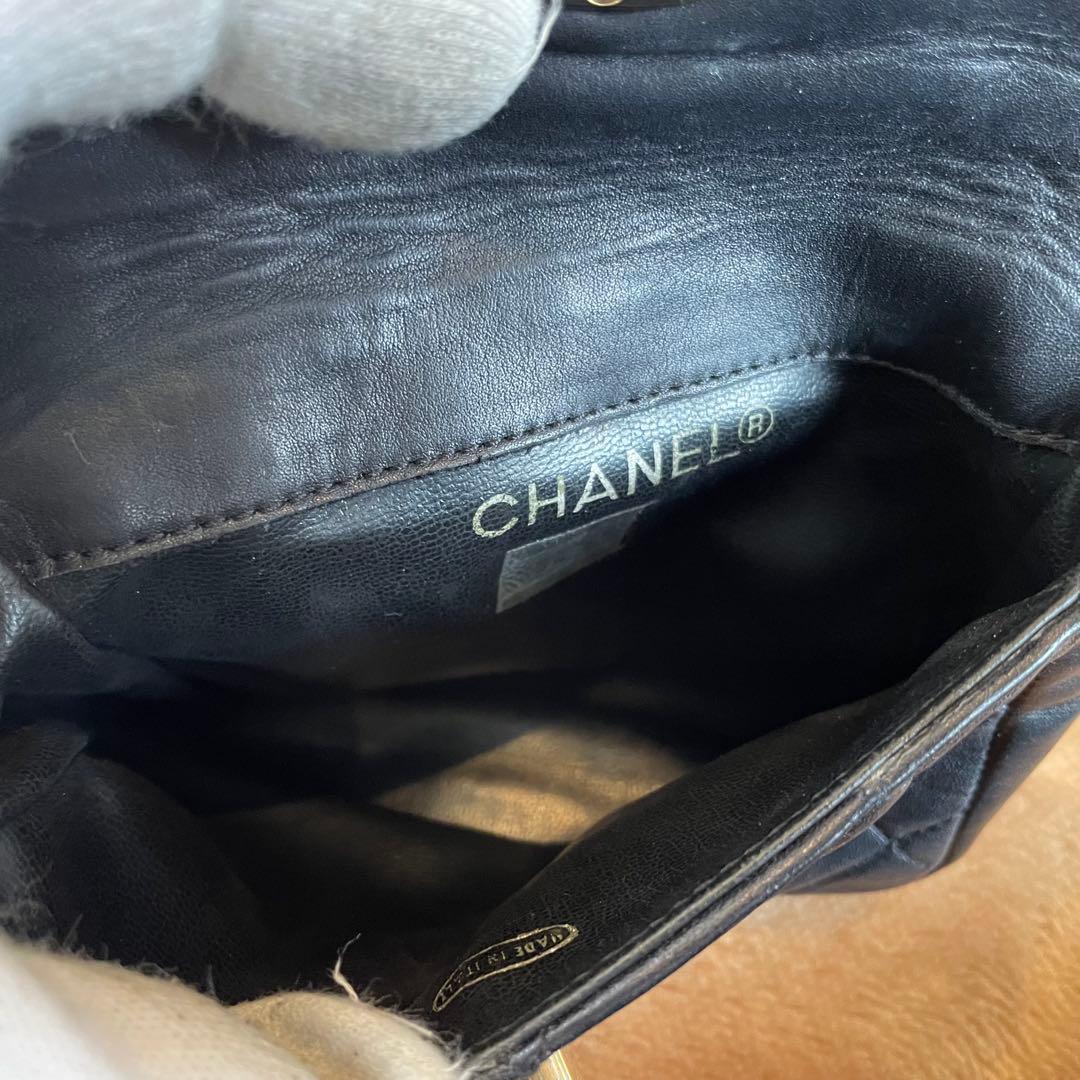 シャネル　マトラッセ　ターンロック　ウエストバッグ　ブラック