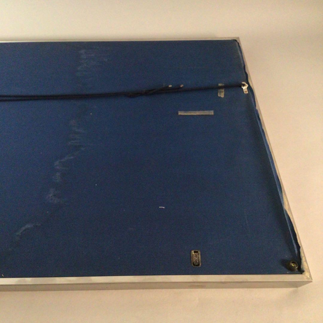 No3711額装　川端龍子　熊笹に貝図　絹本　在銘　落款　日本画　絵画　送料無料