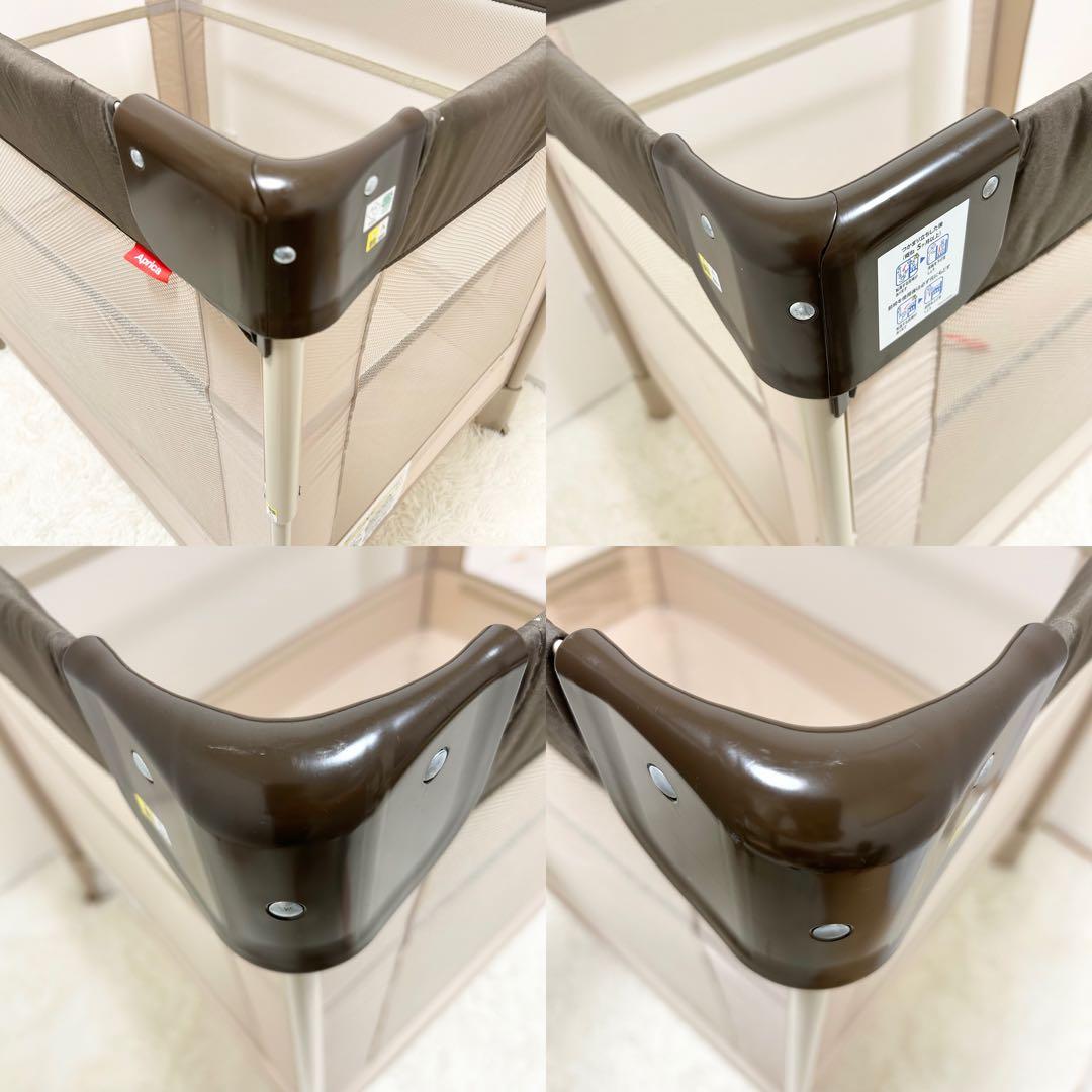 【美品】Aprica ココネルエアー 折り畳み ミニベビーベッド ポータブル