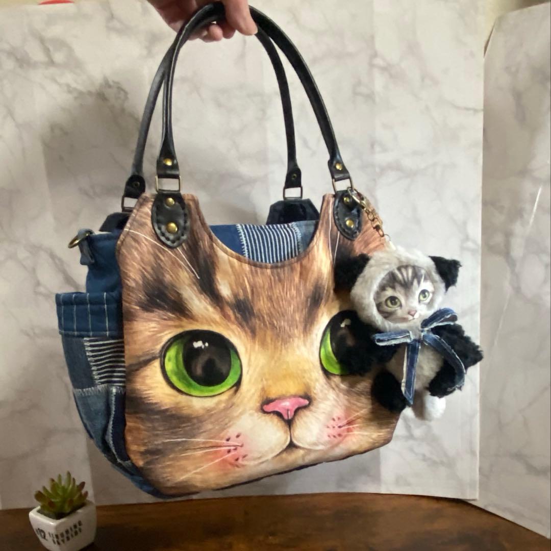 ね*】様 コヤンイサムチョン デニムリメイク【トートバッグ】パッチワーク ハンド