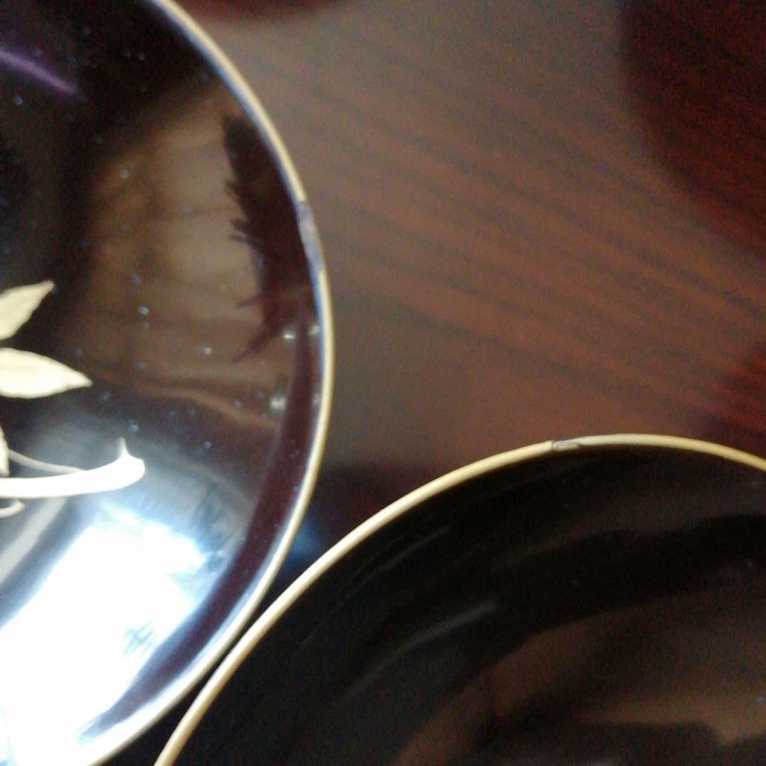 木製本漆塗　金蒔絵黒吸物椀　20客　12.6cm　大正期